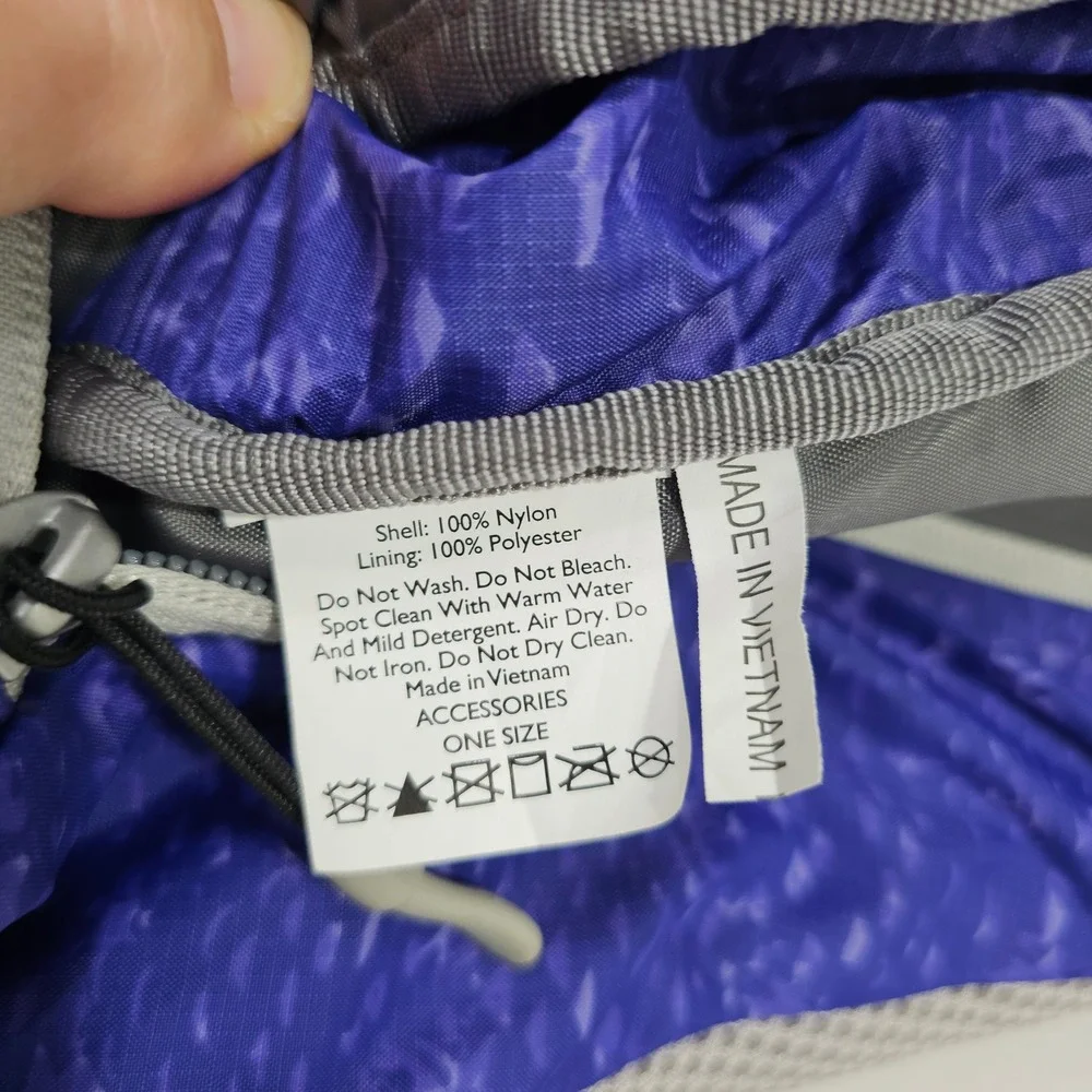 Eddie Bauer Sling Backpack Unisex OS Purple Rippled Pattern Crossbody Hiking Bag